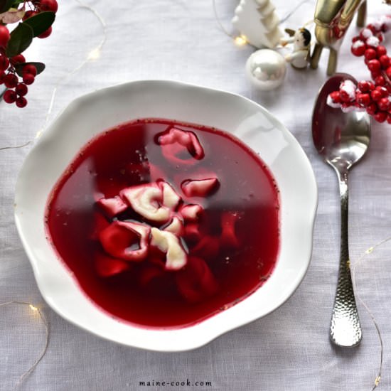 Polish Christmas Eve Beet Soup - Recipe photo by everyday-delicious.com