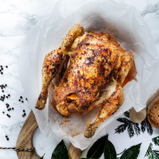Bake a chicken in the oven - Recipe photo by Elsarblog