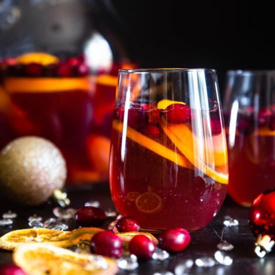 Sparkling Holiday Champagne Sangria - Recipe photo by foodfaithfitness