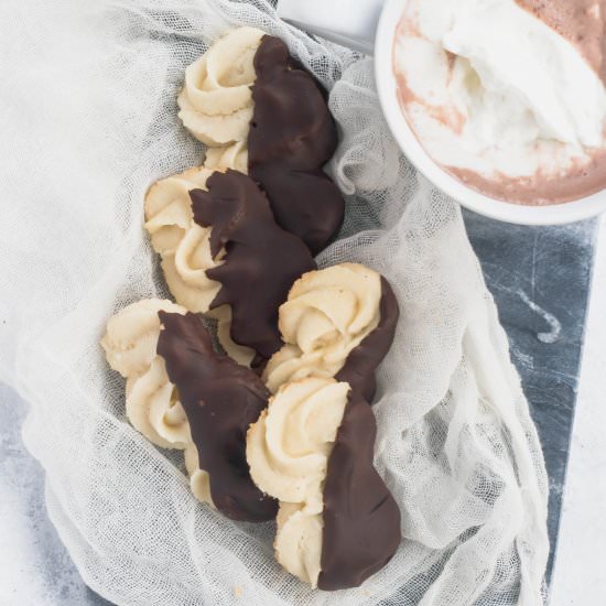 Chocolate Covered Viennese Whirls - Recipe photo by GoodThingsBakingCo