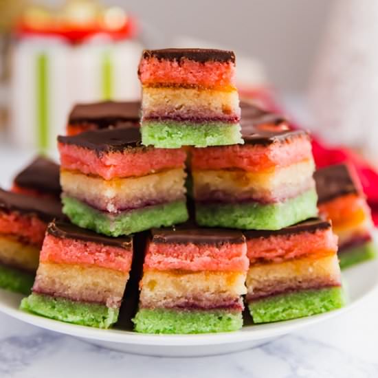 Italian Rainbow Cookies - Recipe photo by Thelifejolie