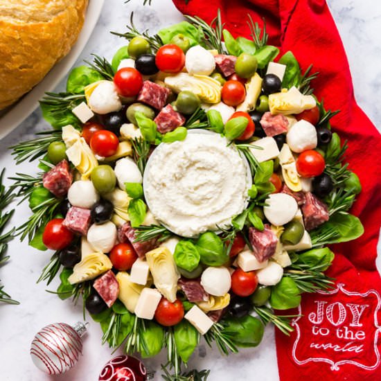 Antipasto Salad Christmas Wreath - Recipe photo by Thelifejolie