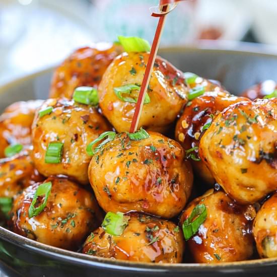 Honey Orange Chicken Meatballs - Recipe photo by ruchiskitchen