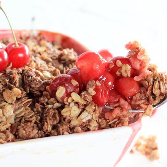 Montmorency Sour Cherry Crumble - Recipe photo by finishedwithsalt