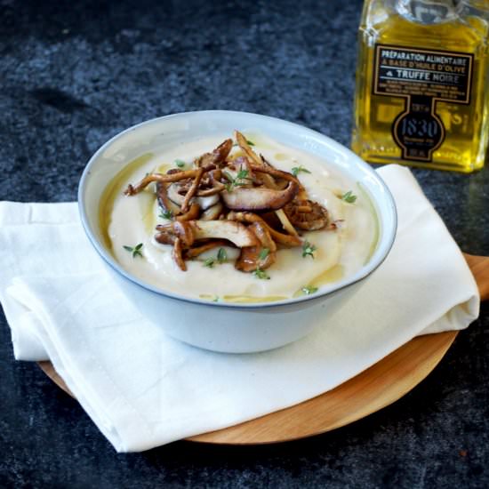 Creamy cauliflower soup with truffl - Recipe photo by FlyingFoodie