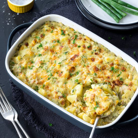 Cheesy Tuna Potato Bake - Recipe photo by Your Ultimate Menu