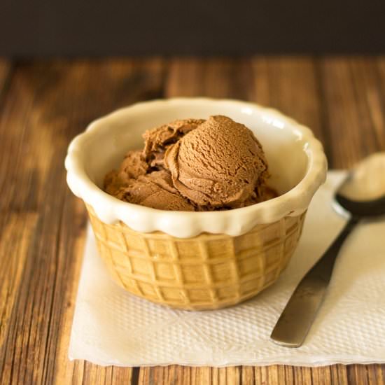 No Egg Homemade Chocolate Ice Cream - Recipe photo by littlebitrecipes