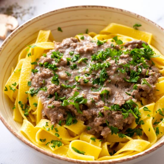 Homemade Beef Stroganoff - Recipe photo by amindfullmom