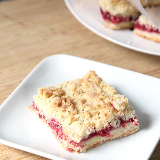 Cranberry Crumb Bars - Recipe photo by cucinabella