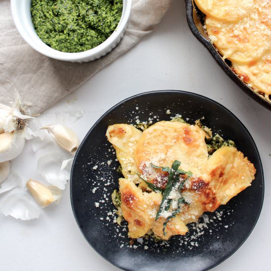 Polenta, turkey, and kale casserole - Recipe photo by meandthemoose