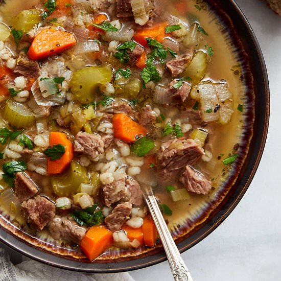 Vegetable Beef Soup - Recipe photo by jerkybeerjohn