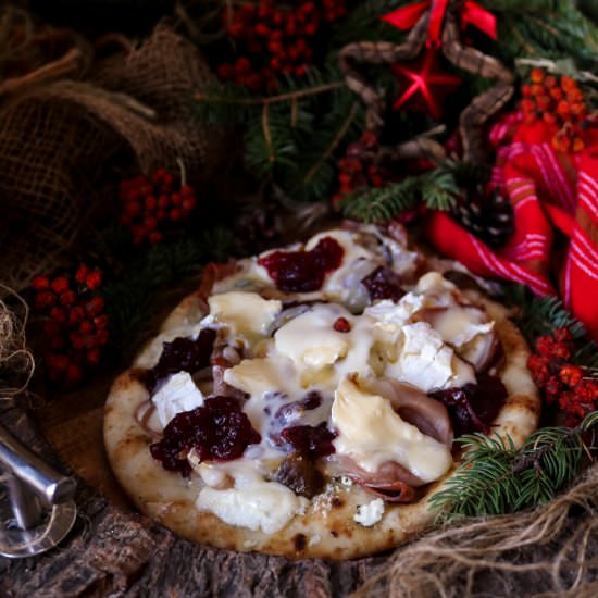 Chestnut Cranberry Flatbread - Recipe photo by havocinthekitchen