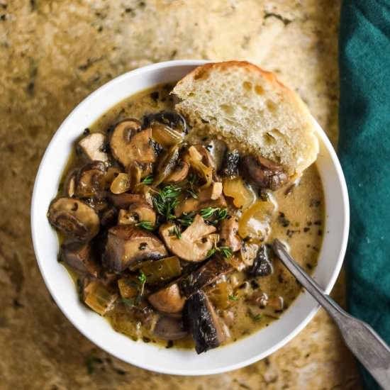 Vegan Cream of Mushroom Soup - Recipe photo by plantandvine