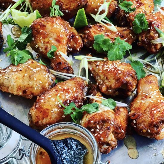 Pineapple,chili ginger glazed wings - Recipe photo by AnotherFoodBlogger