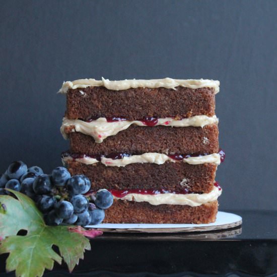 Peanut Butter and Jelly Cake - Recipe photo by cakebloom