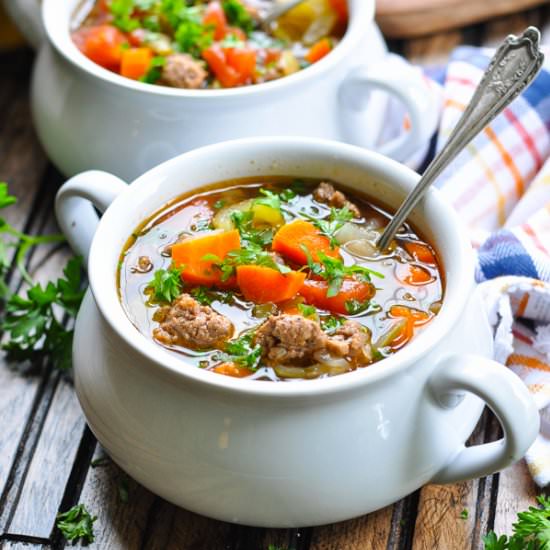 Grandmother's Hamburger Soup - Recipe photo by The Seasoned Mom