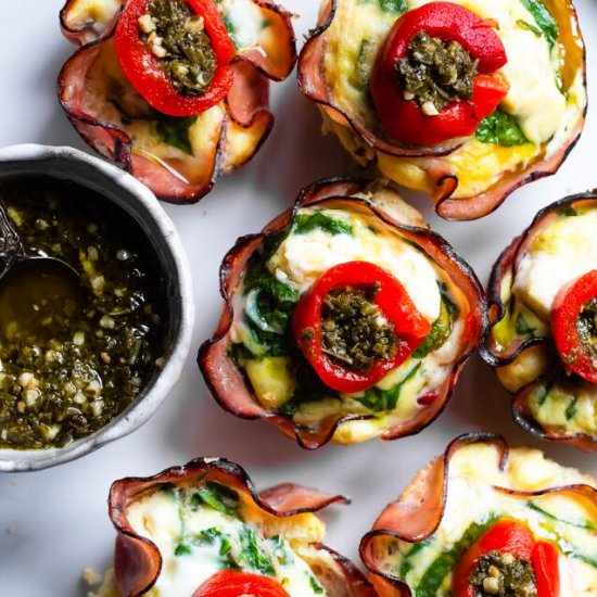 Low Carb Mediterranean Egg Muffins - Recipe photo by foodfaithfitness