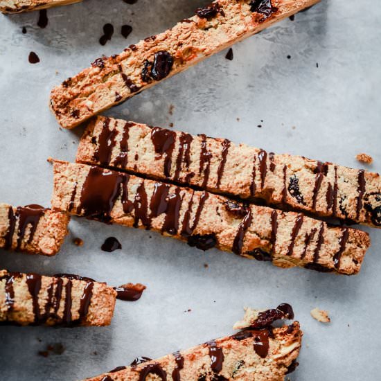 Chocolate Almond Biscotti Cookies - Recipe photo by PrimaveraKitchen