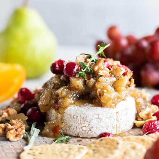 Baked Brie with Pear Chutney - Recipe photo by SunkissedKitch