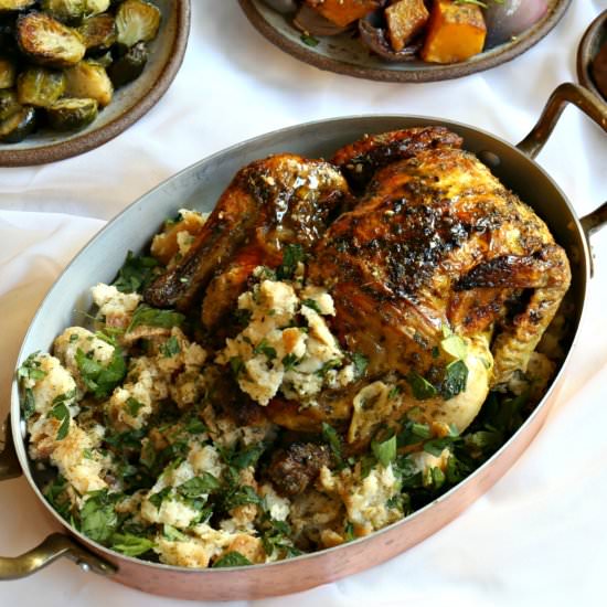 Stuffed Roasted Cornish Game Hen - Recipe photo by Hungry Couple