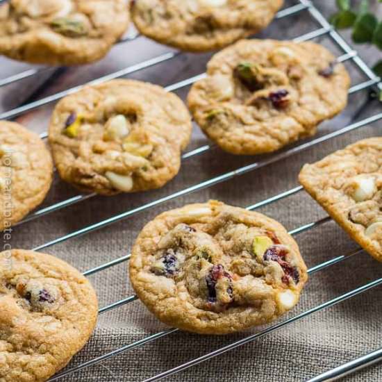 Cranberry Pistachio Cookies - Recipe photo by homeandplate