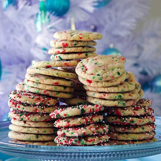 Christmas Funfetti Cookies - Recipe photo by BatterandDough