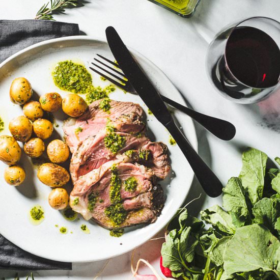 Herb Crusted Sous Vide Leg of Lamb - Recipe photo by saltpepperskillet