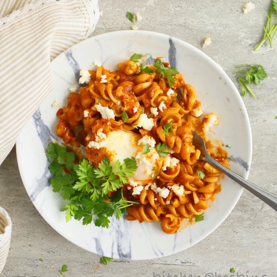 Instant Pot GF Pasta Shakshuka - Recipe photo by kitchenathoskins