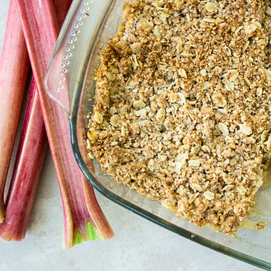 Rhubarb and Apple Crumble - Recipe photo by vancouverwithlove