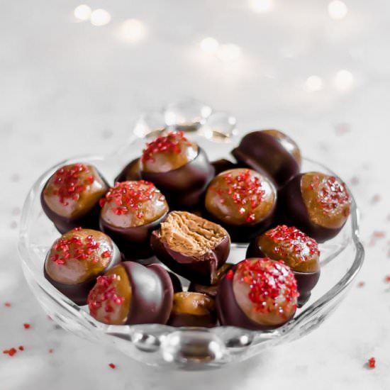 Gingerbread Almond Butter Buckeyes - Recipe photo by paleoinpdx
