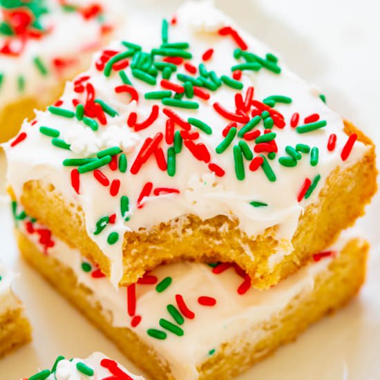 Snickerdoodle Bars with Frosting - Recipe photo by Averie