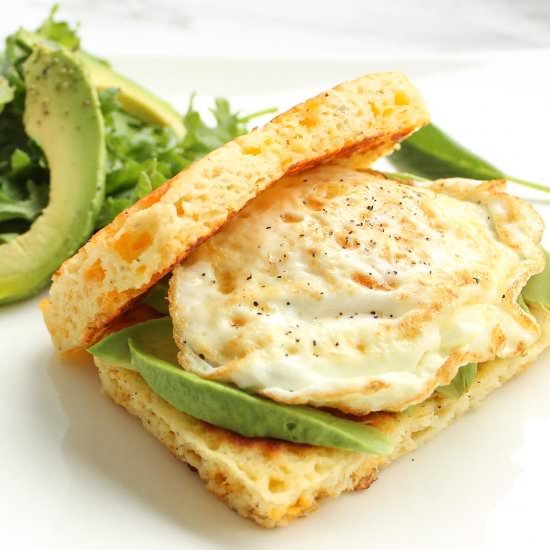 Low Carb Garlic Sage Cheesy Bread - Recipe photo by The Fit and Healthy Baker