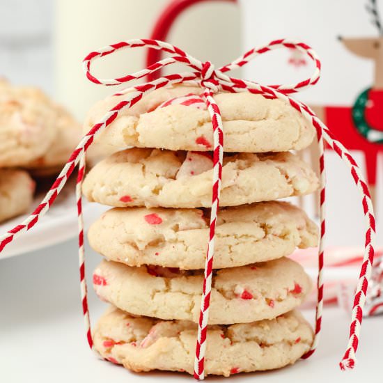 White Chocolate Peppermint Cookies - Recipe photo by thesaucyfig