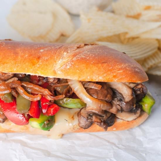 Vegetarian Mushroom Cheesesteak - Recipe photo by cozypeachkitchen
