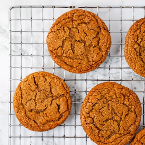 Classic Molasses Crinkle Cookies - Recipe photo by cozypeachkitchen