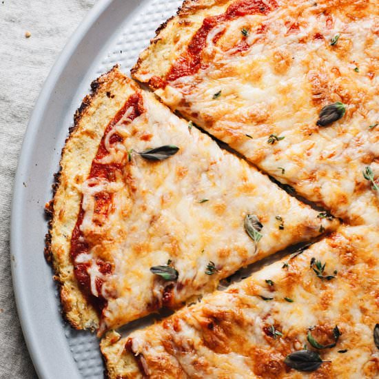 Low Carb Cauliflower Pizza - Recipe photo by asimplepalate