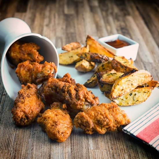 Crispy Spiced Fried Chicken Wings - Recipe photo by Brian Jones