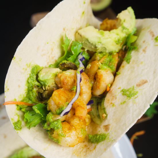 Spicy Shrimp Tacos - Recipe photo by The Cookware Geek