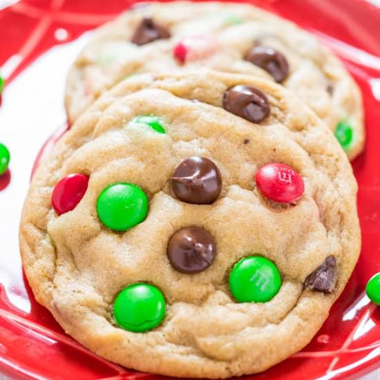Soft & Chewy M&M Choc Chip Cookies - Recipe photo by Averie