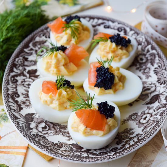 Devilled Eggs Royale - Recipe photo by missrachelphipps