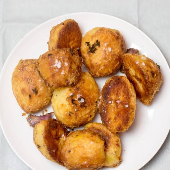 British Roasted Potatoes (Roasties) - Recipe photo by foodandtable