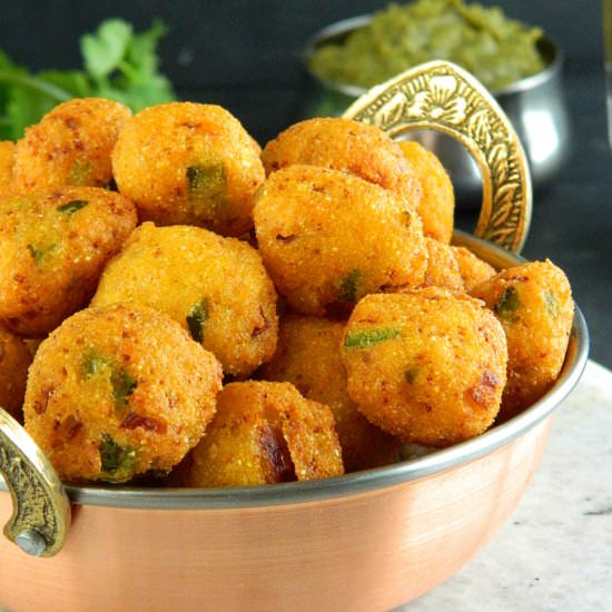 Vegetarian Cauliflower Hush Puppies - Recipe photo by Nitha Kitchen