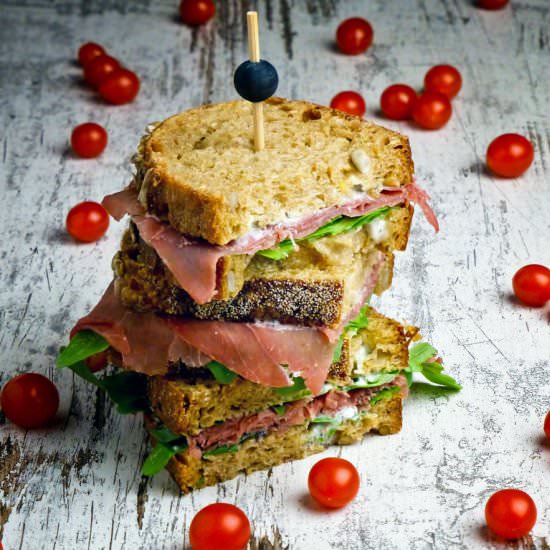 Bresaola sandwiches - Recipe photo by Culinaire bagage