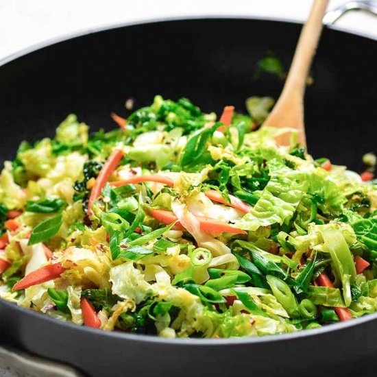 Chinese Shredded Cabbage Stir-Fry - Recipe photo by IHeartUmami