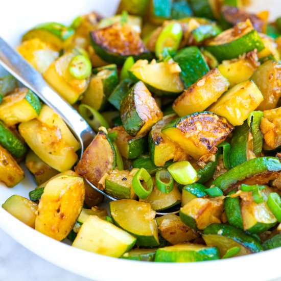 Garlic Butter Sauteed Zucchini - Recipe photo by inspiredtaste