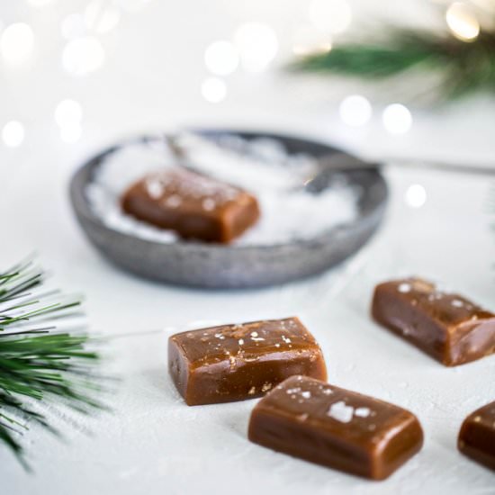 Gingerbread Salted Caramels - Recipe photo by goodlifeeats