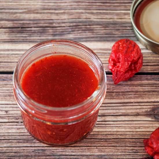 Carolina Reaper Hot Sauce - Recipe photo by ramshacklepantry