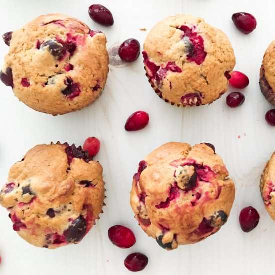Cranberry Pomegranate Muffins - Recipe photo by Thedizzycook