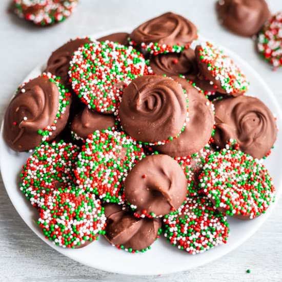 Chocolate Nonpareils - Recipe photo by SugarSpicesLife