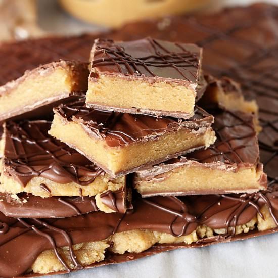 Peanut Butter Cookie Dough Bark - Recipe photo by thekitchenismyplayground